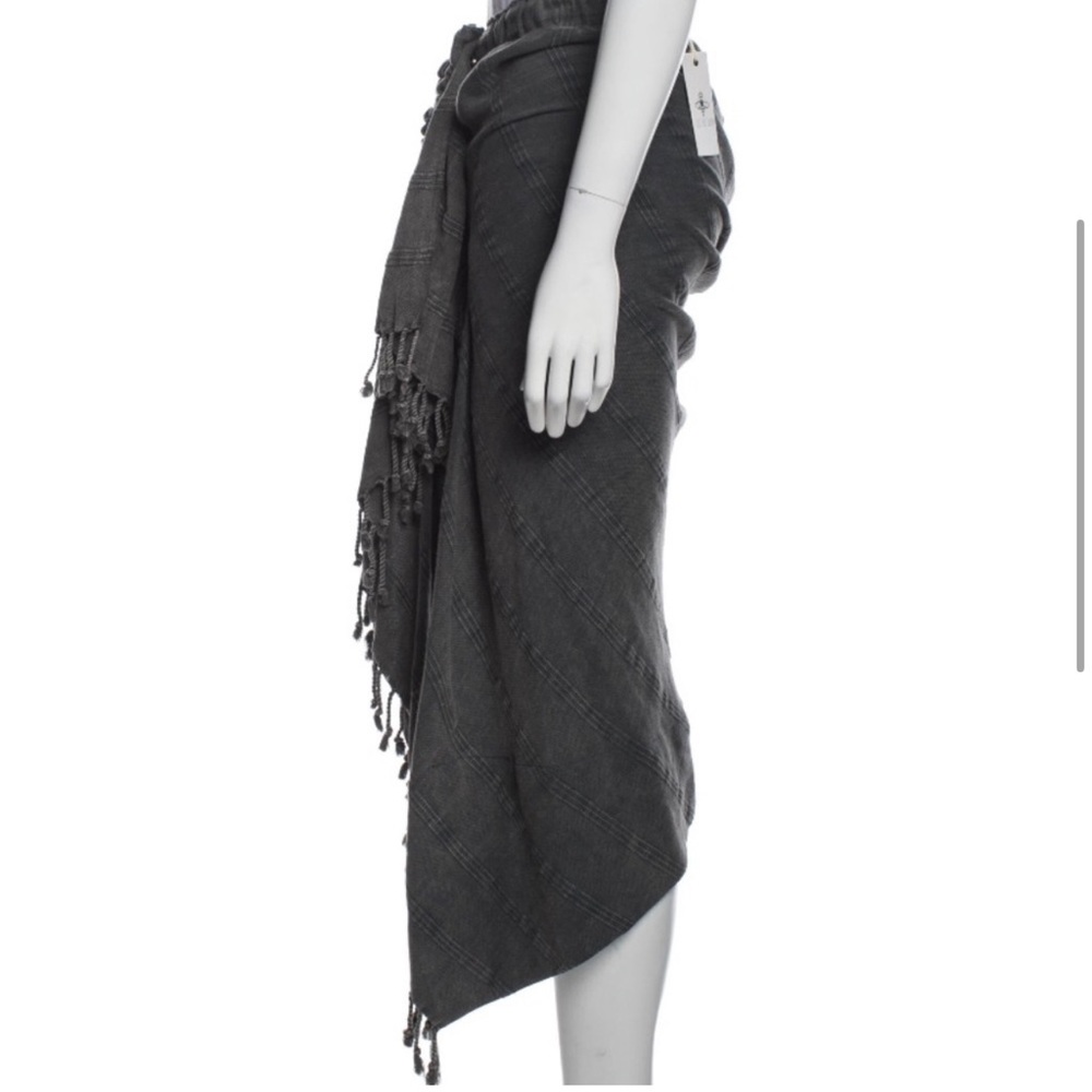 NWOT Just Bee Queen Tulum Stonewashed Skirt in Grey Size M - Picture 3 of 6